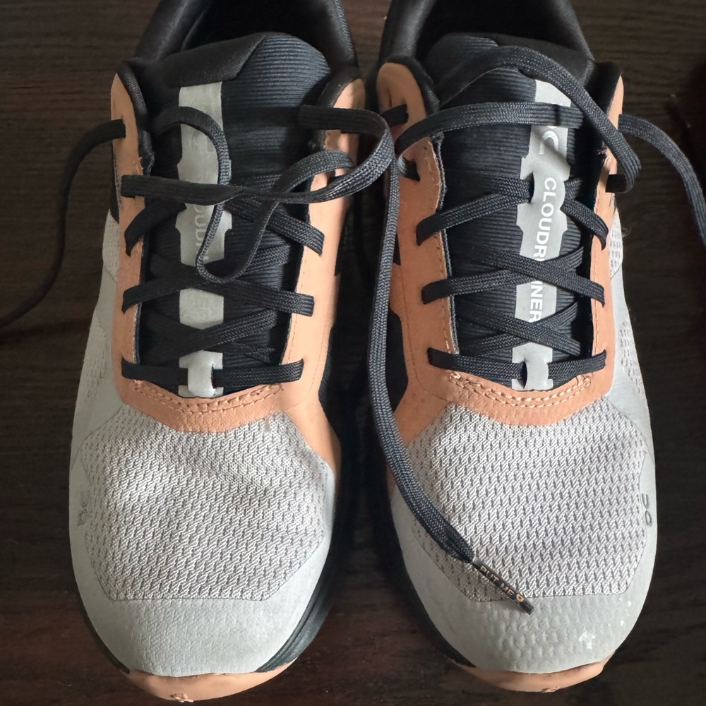 On Running Athletic Shoes in Black and Gray